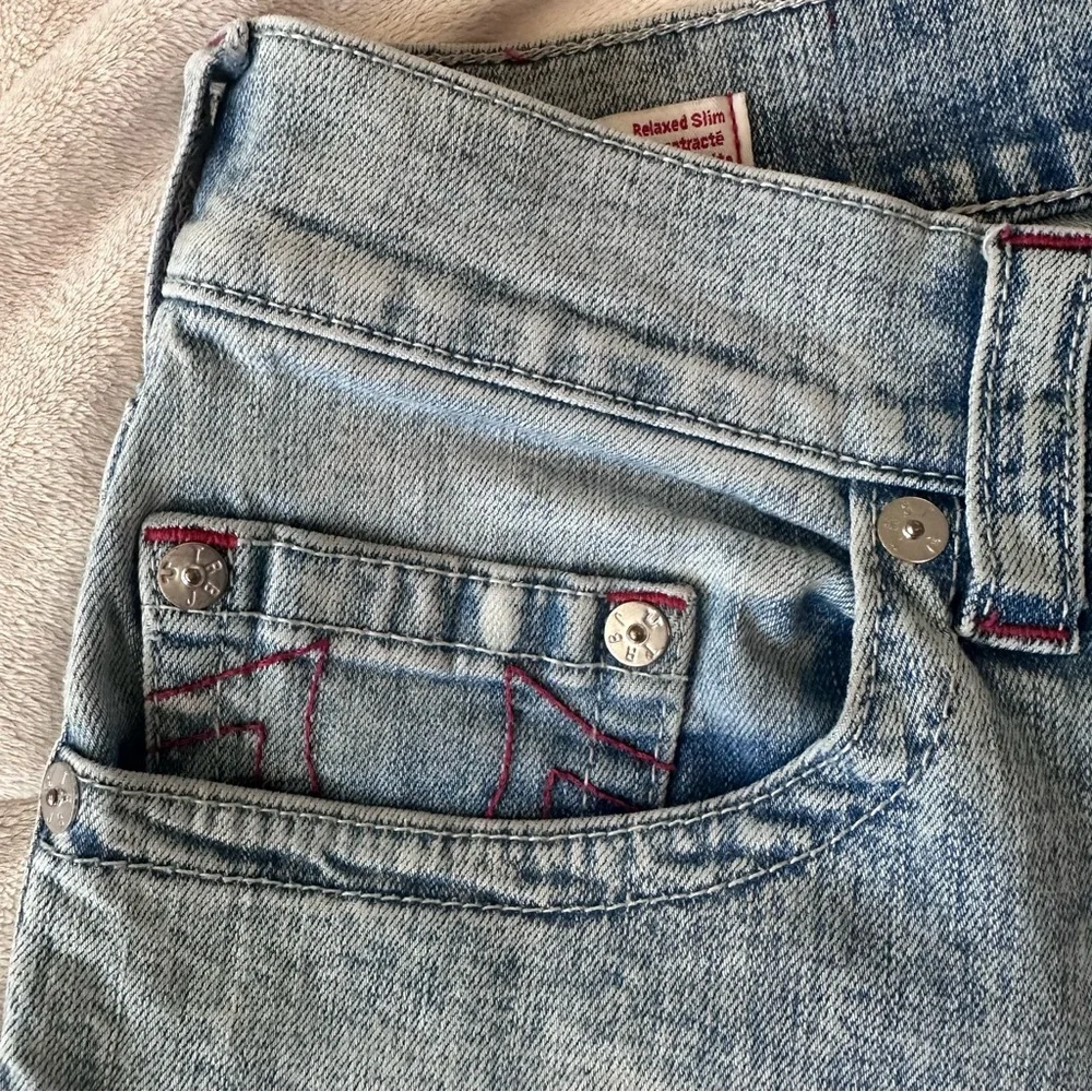 True Religion white red